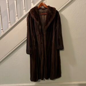 Brown Mink Full Length Coat